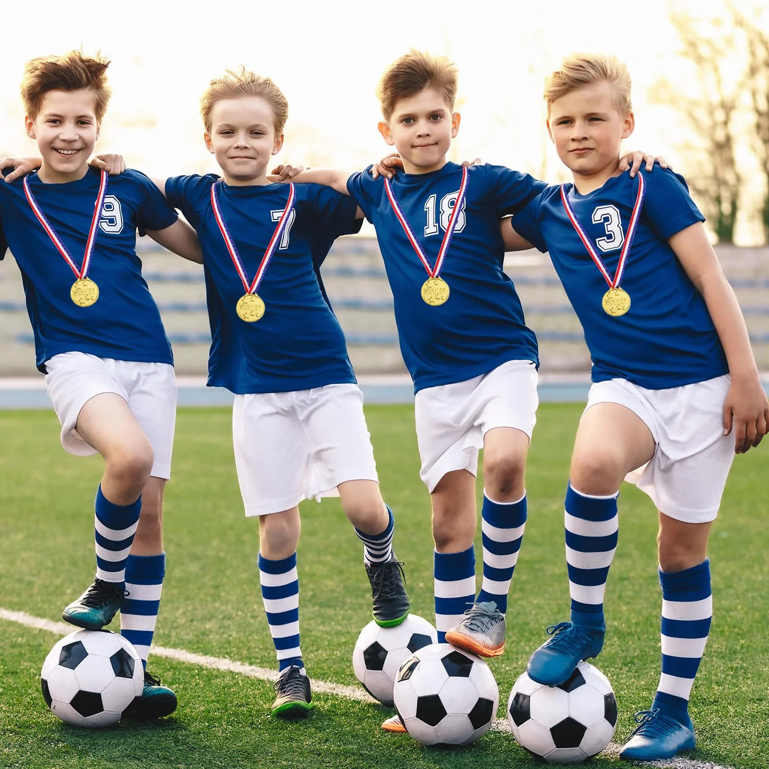 Medallas de Oro de Plástico Gosknor para Niños, Premios para Juegos Deportivos