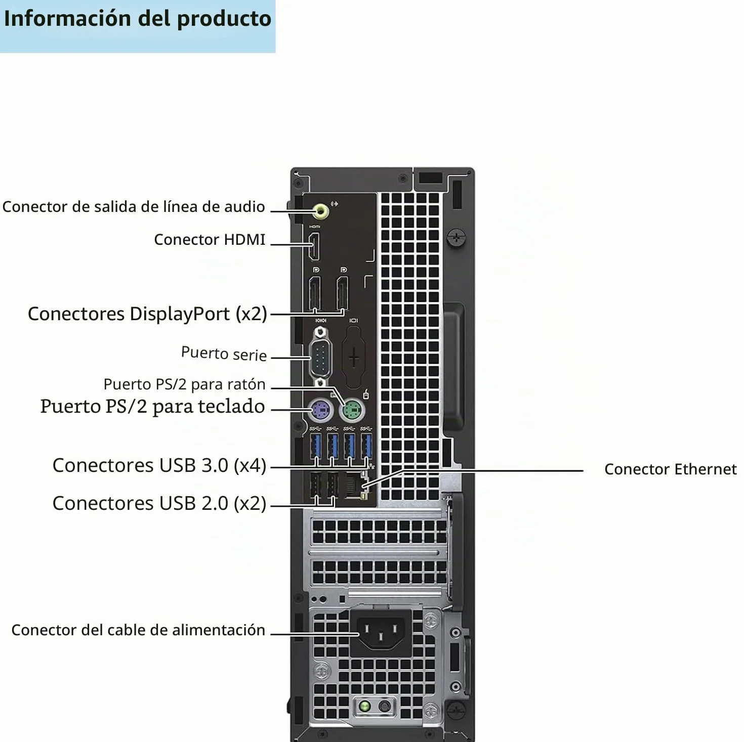 Dell Optiplex 7050 SFF Ordenador de sobremesa Intel Core i5-6500 16 GB RAM SSD 256 GB WiFi Bluetooth Windows 11 Pro