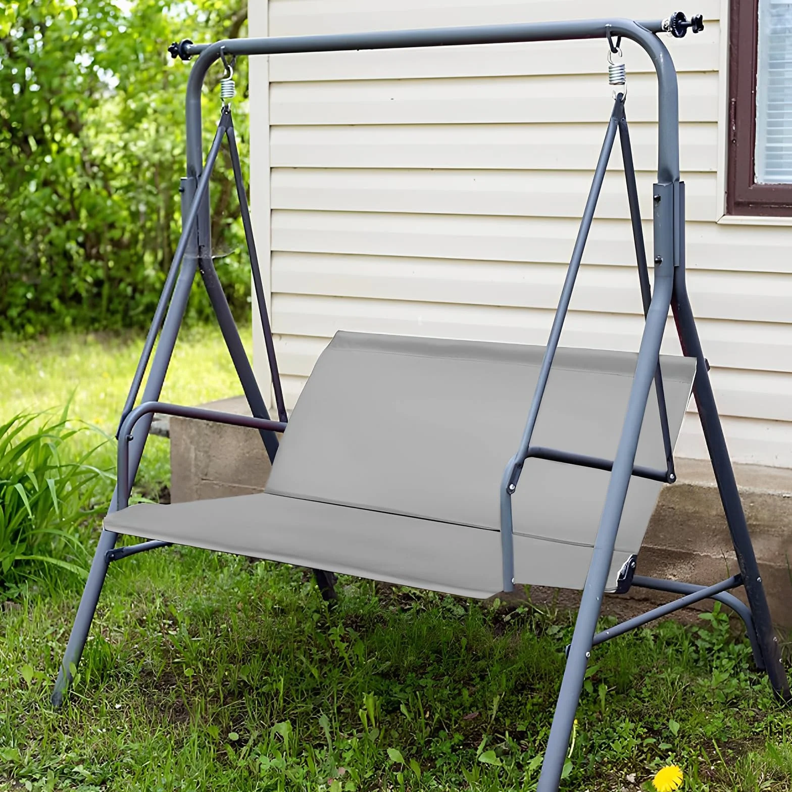 Piezas de repuesto para columpio de jardín, impermeable, funda para silla de jardín, funda para columpio de jardín, color gris, 115 x 48 x 48 cm