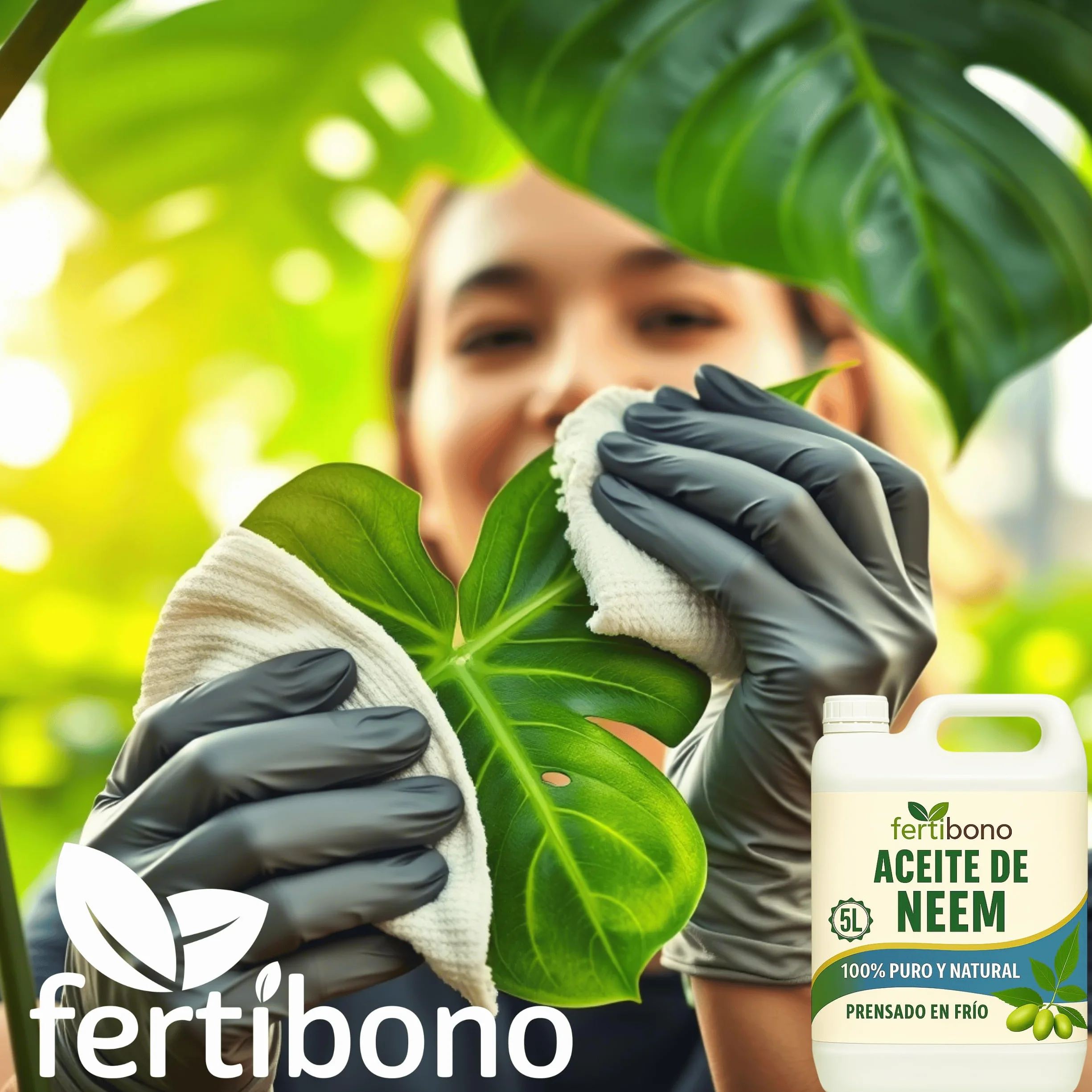 FERTIBONO Aceite de Neem 100% Puro y Natural - Extraído de Semillas - Vitalidad y Bienestar para Plantas - Hidratación y Nutrición Natural - Residuo Cero - 5L