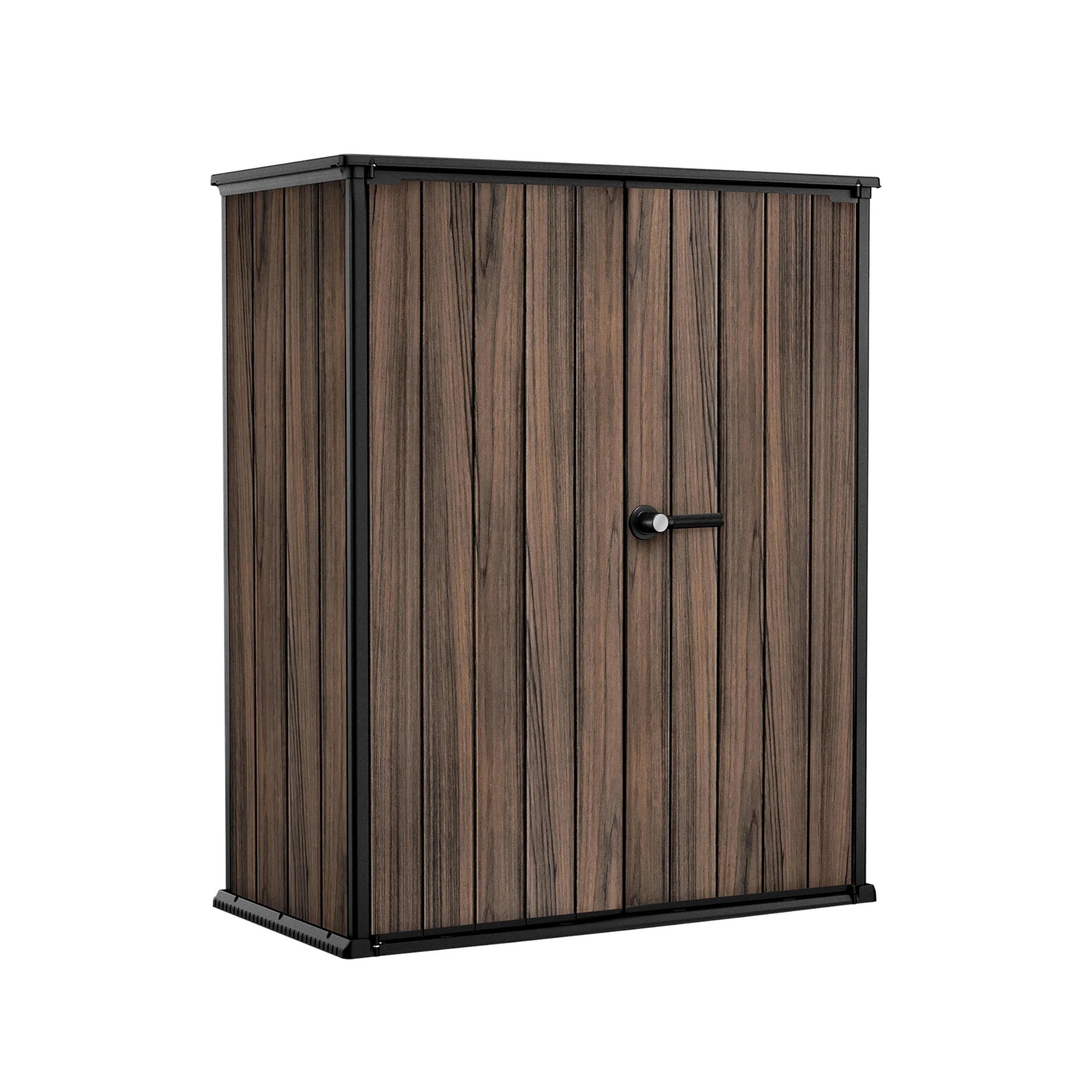 Keter Rosewood - Cobertizo vertical de jardín Exterior, 1400L, Color Marrón, Efecto madera, 170,4 x 140 x 73,6 cm