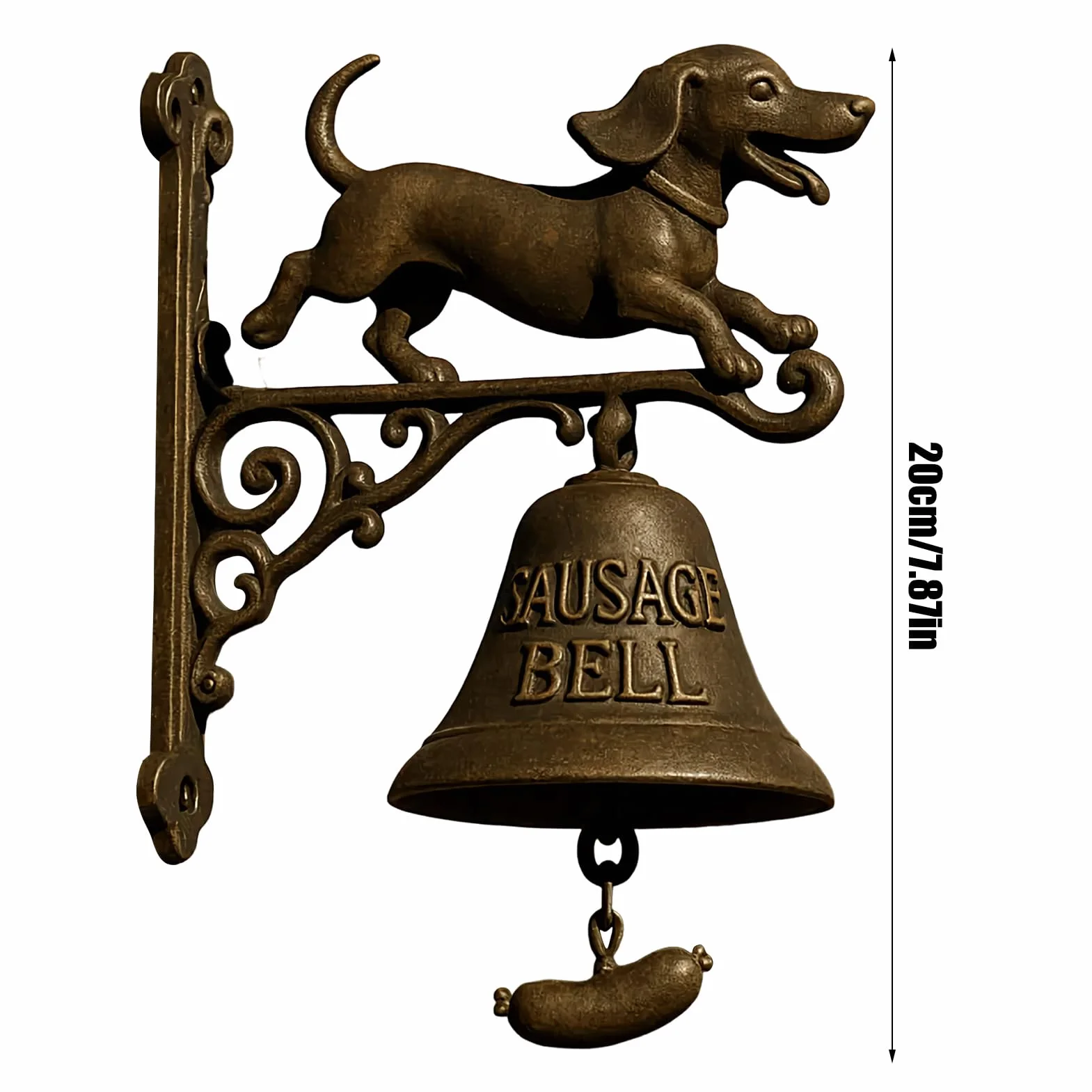 Dinner Bell Outdoor | Timbre Decorativo para Puerta De,Figura Decorativa De Perro para Porche Jardín Casa Cabaña Patro Trasero Regalo Inauguración