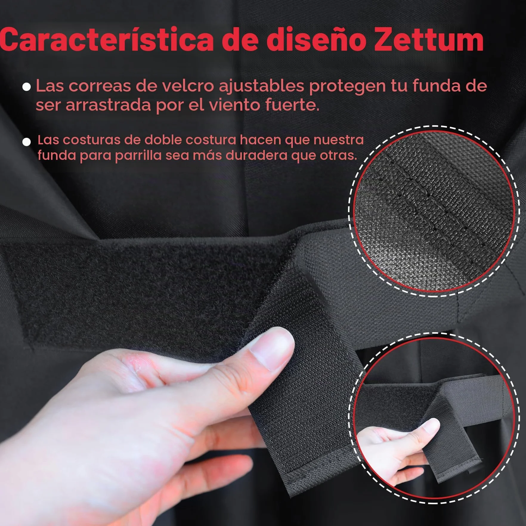 Zettum Funda para Barbacoa de 132 cm - 7106 para Weber Spirit Serie 300, Resistente e Impermeable, Cubierta de Poliuretano para Weber Spirit E310, Sprit E315, E330 y Spirit II E310 (132x66x109cm)