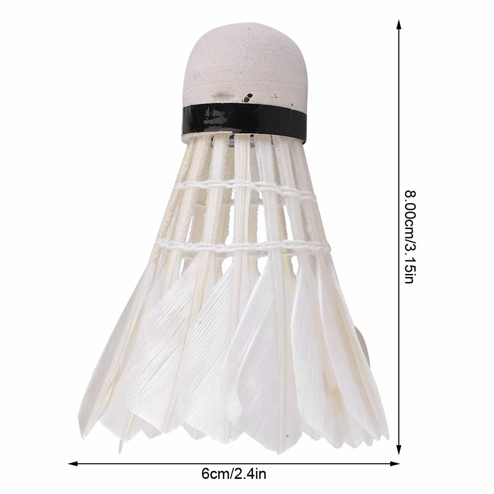SANON Volantes de Bádminton Plumas de Ganso Estables Duraderos Birdies para Entrenamiento Deportivo Interior Exterior