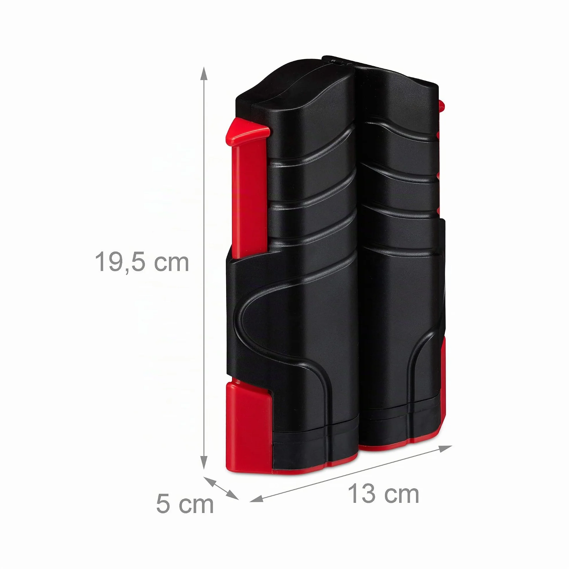 Relaxdays Red Ping Pong Extensible para Mesas con Tablero de hasta 5 cm, Negro y Rojo