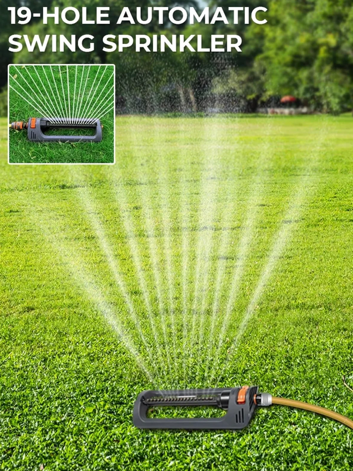 Aspersores de Riego Aspersor oscilante | Riego por oscilación automático 4 modos for jardines y jardines grandes