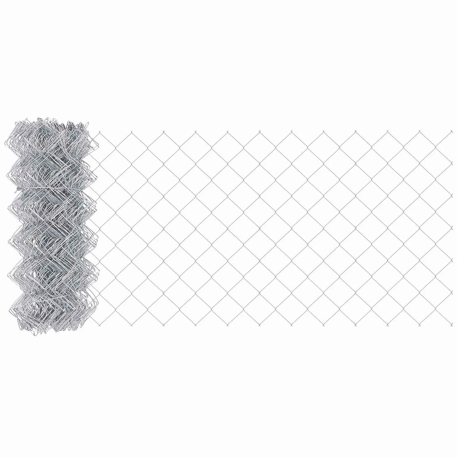Valla de cadena plateada de acero galvanizado, 10 x 0,8 m, para jardín, exterior, resistente a la intemperie, resistente a la corrosión, resistente a los rayos UV, para jardín y terraza