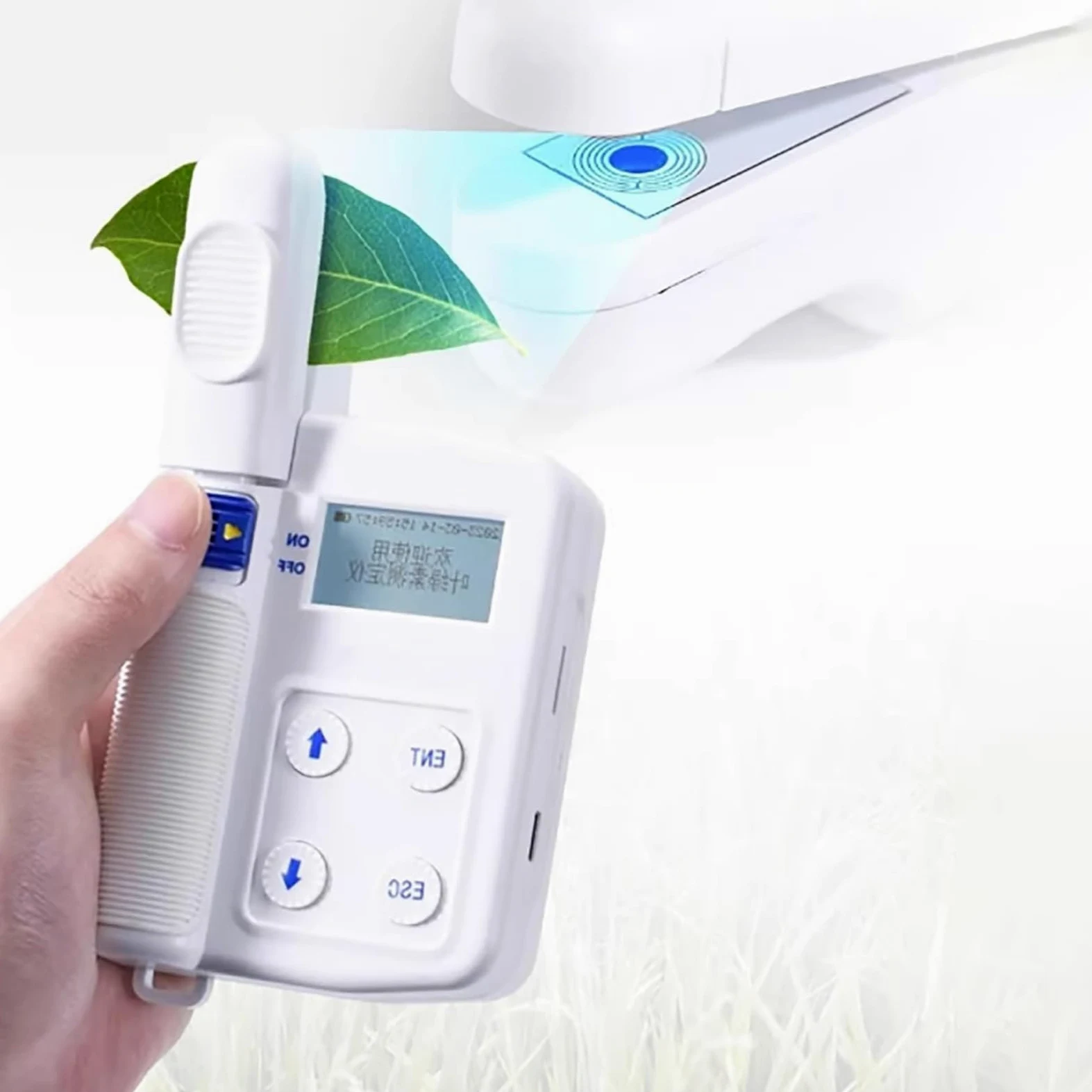 Medidor de clorofila portátil, analizador de clorofila de Hojas de Plantas, Detector de Temperatura, Humedad y Contenido de nitrógeno de Las Hojas.