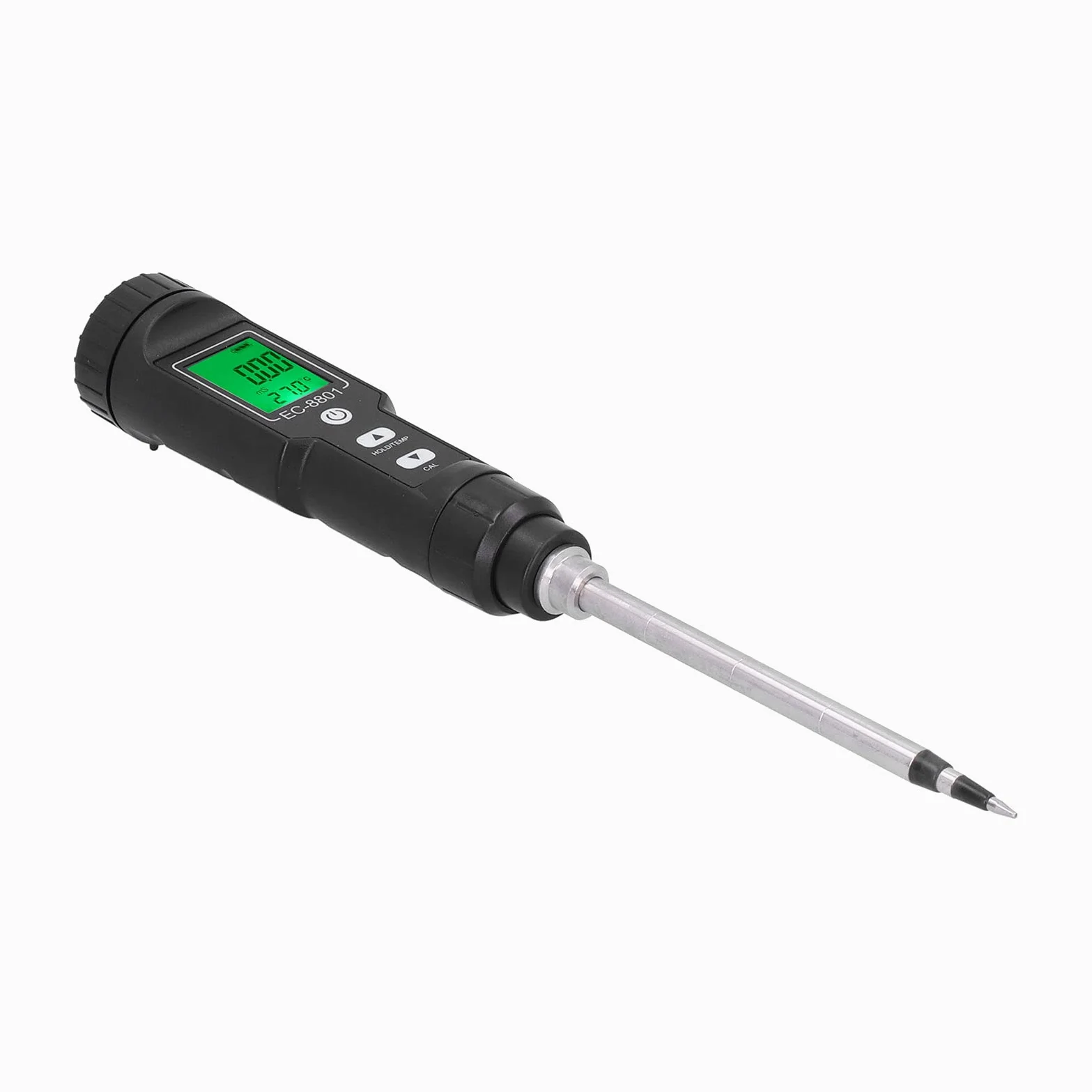 HEEPDD Detector de Suelo 0 a 176F para Plantación de Invernadero y Uso en Laboratorio Termómetro de Suelo Medidor EC Impermeable ABS Nan Jardinería