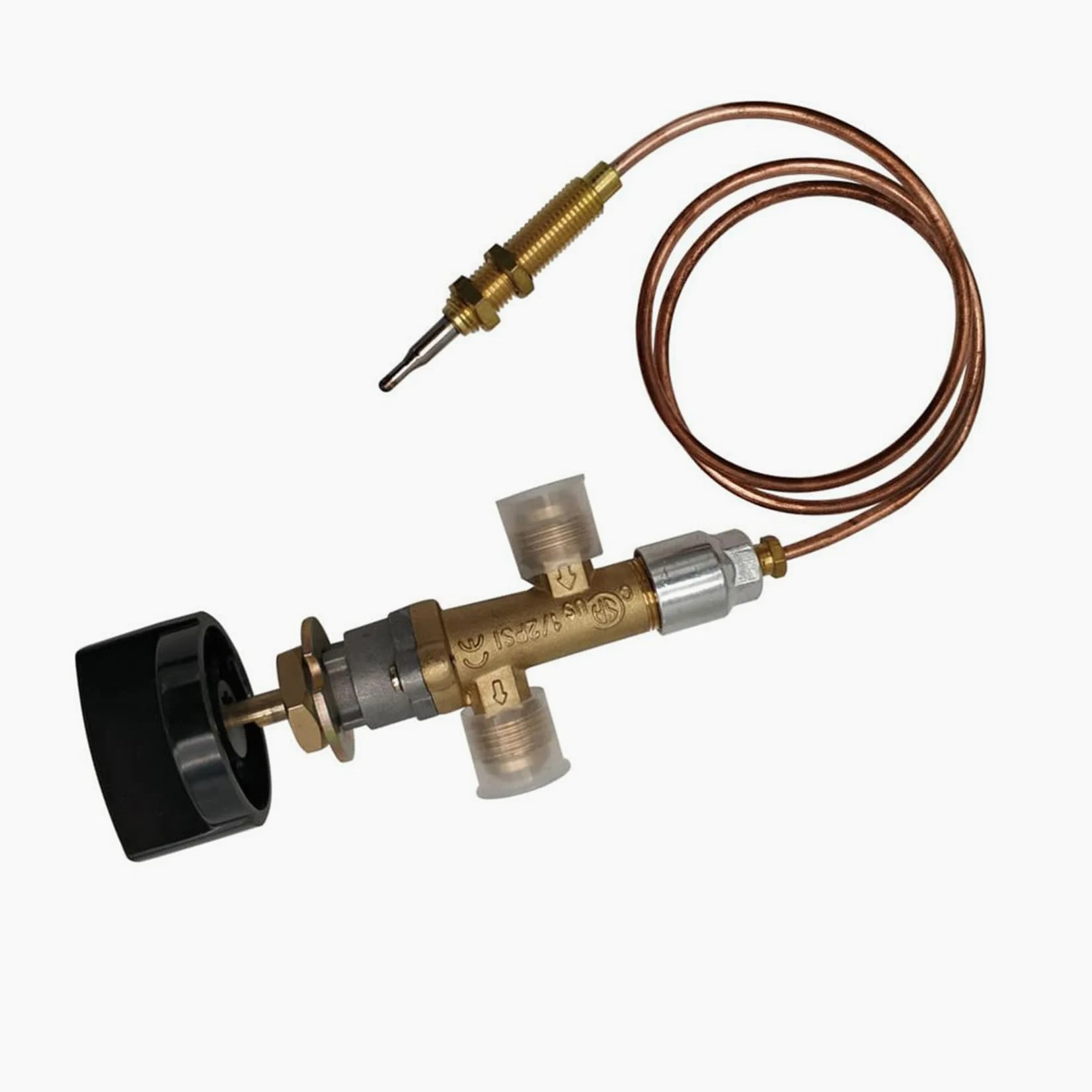 5X VáLvula de Seguridad de Gas Propano GLP VáLvula de Seguridad Dispositivo de Falla de Llama VáLvula de Calentador de Gas con Termopar y Perilla