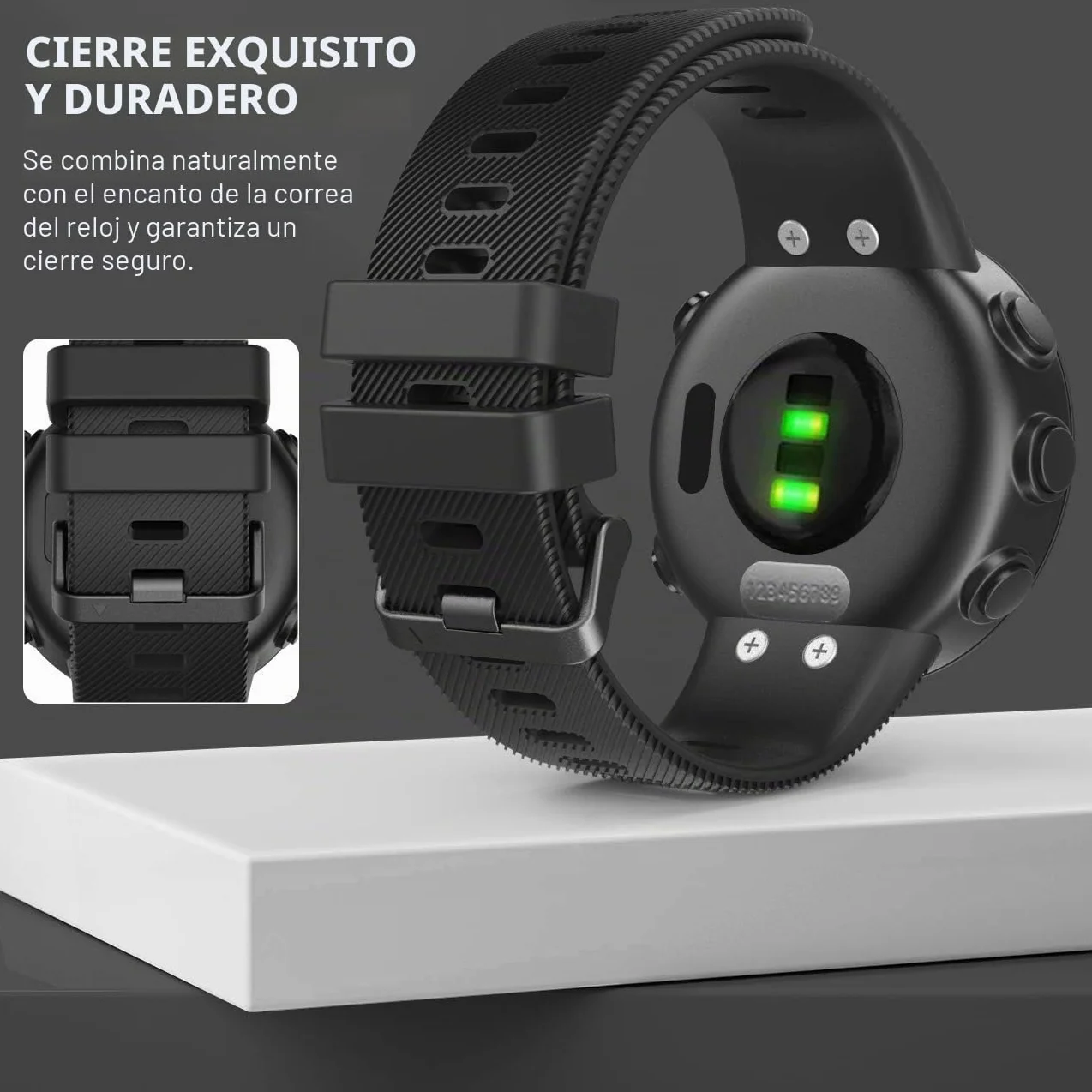 Correa de silicona para Garmin Forerunner 45, reemplazo ajustable
