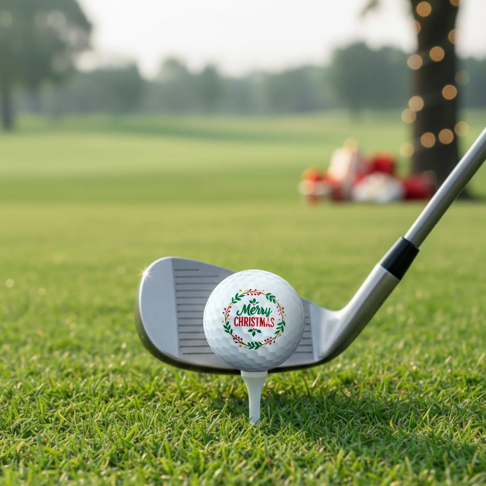 BBTO Juego de 3 Pelotas de Golf Navideñas con Caja Regalo