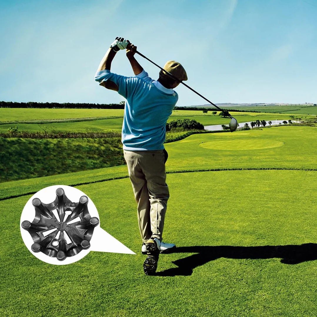 Clavos de golf, Paquete de 10 clavos antideslizantes para zapatos de golf