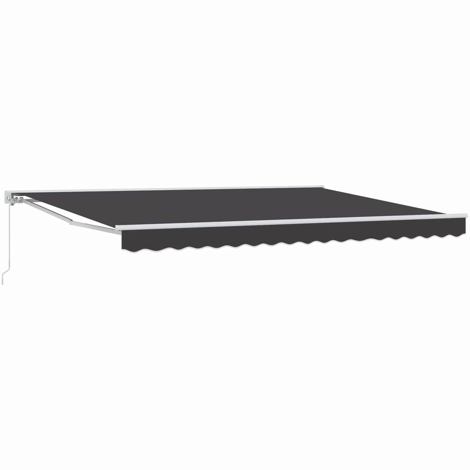 vidaXL Toldo retráctil Manual Gris Antracita 5 x 3 m
