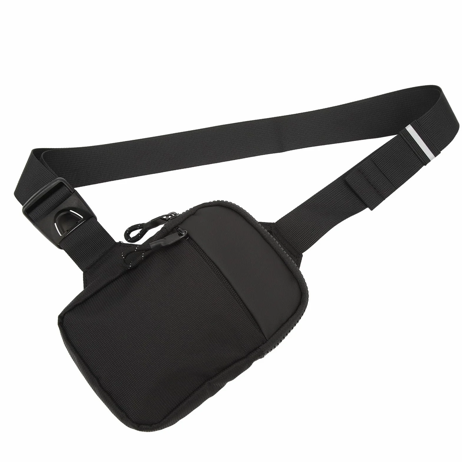 Haofy Bolsa de Deporte en el Pecho, Múltiples Compartimentos, Malla Transpirable, Reflectante, Bandolera para Viajes en Bicicleta