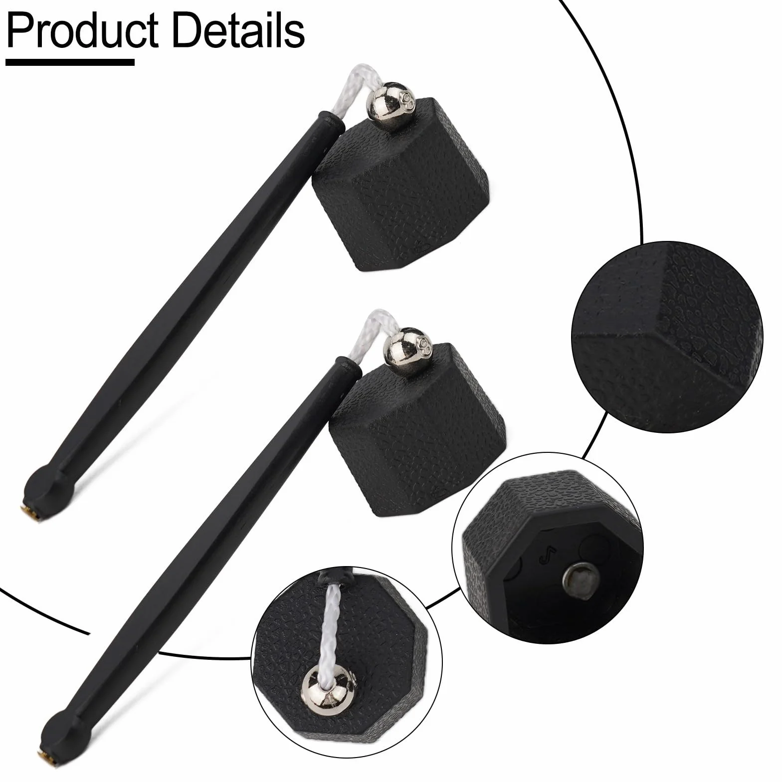 Soporte para tiza de billar octogonal de plástico 150 mm accesorio ligero