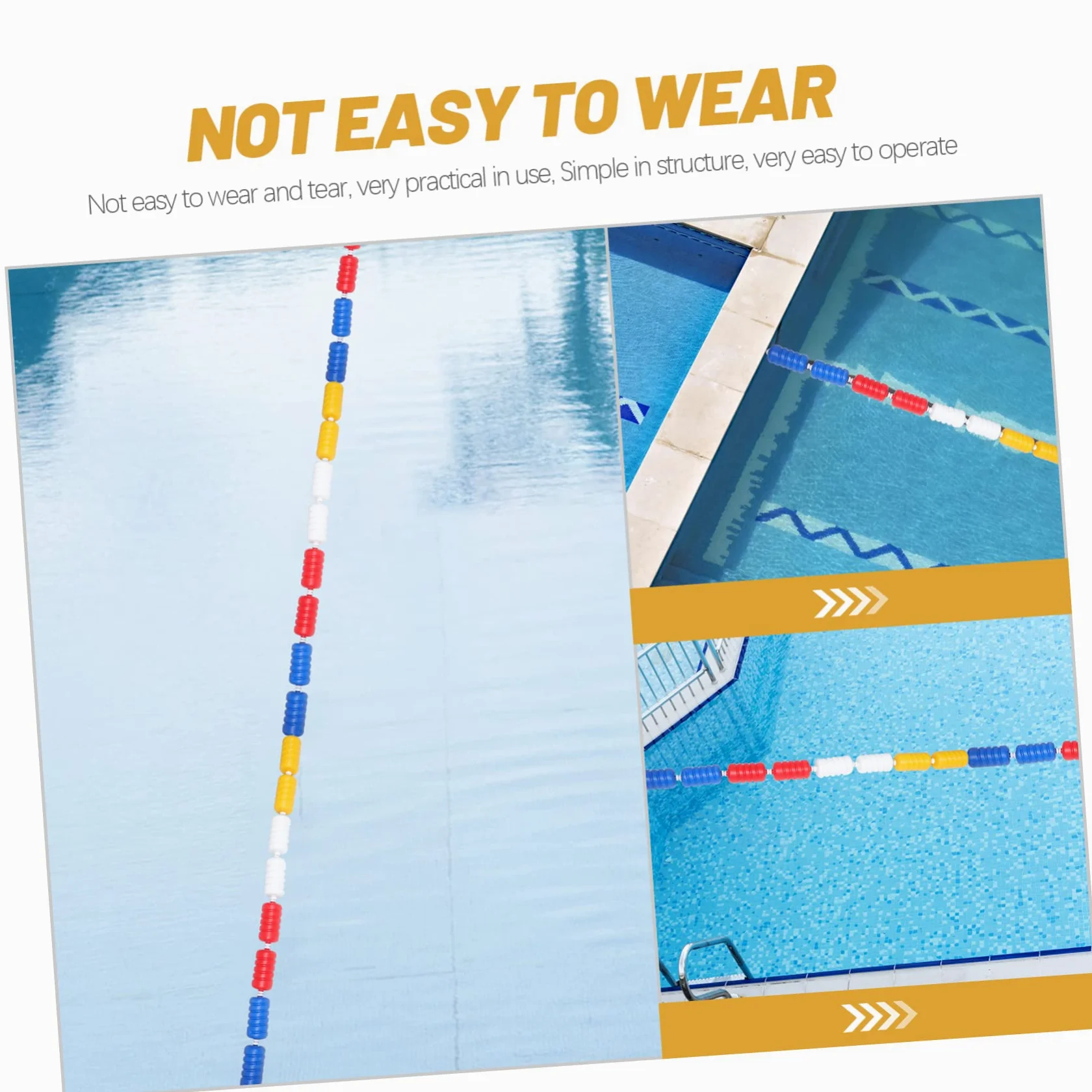 Línea Flotante para Piscina con Flotadores de Plástico Hexagonal y Espiral