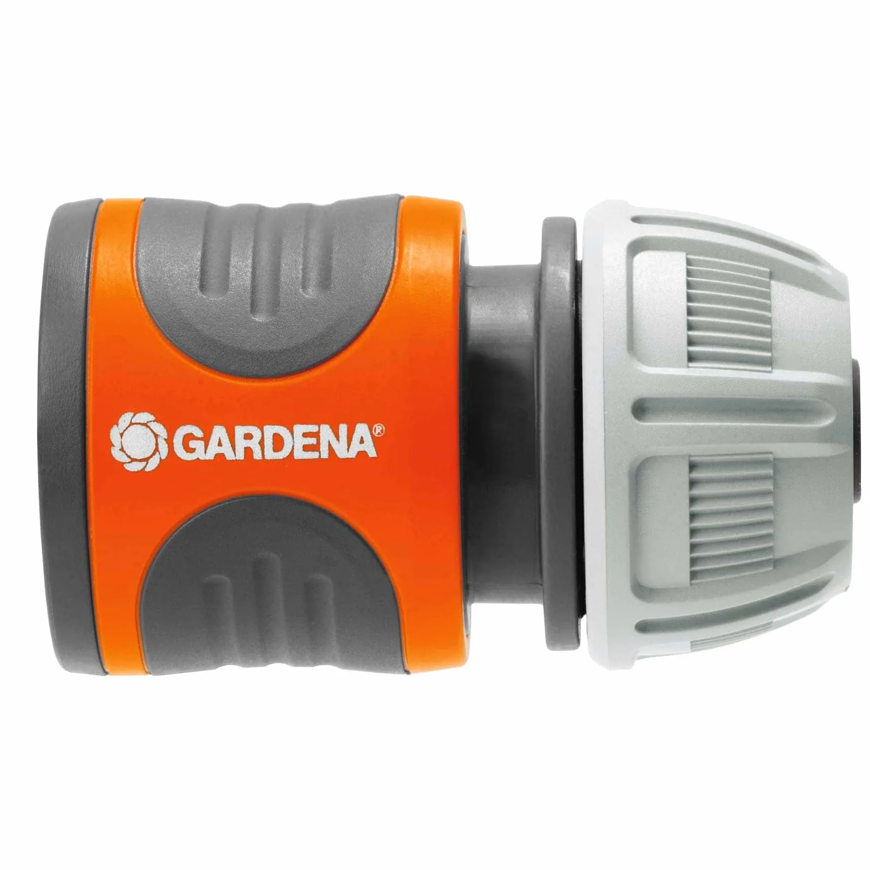 Conector de manguera Gardena 13 mm (1/2 pulgadas) y 15 mm (5/8 pulgadas): conector para el inicio de la manguera, empuñaduras empotradas, fácil instalación, empaquetado (18215-20) (Paquete de 4)