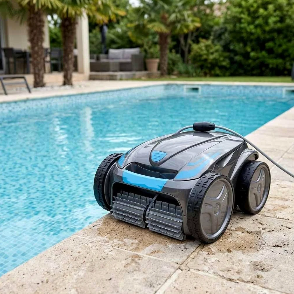 Suinga Limpiafondos Automático para Piscinas | Limpieza de Fondo y Paredes | Aspiración de Residuos con Depósito 5 L | Para Piscinas Enterradas y Elevadas Hasta 12 x 6 m