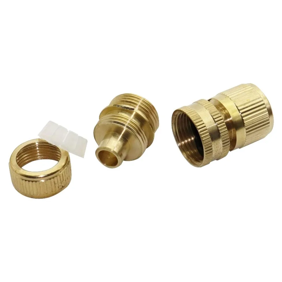 Adaptador de Conector de Manguera, 10 Juegos de Kits Deua de Conector Rápido de Roscaho de 3/4" con Conectores de Rosca Hembra de 3/4", Accesorios Deua para Jardín