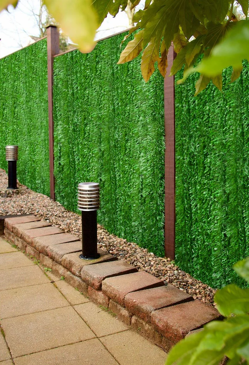 Best Artificial Panel de Cobertura de Coníferas, Pantalla de Privacidad, Setos Artificiales, Valla de Jardín, Protección contra la Decoloración UV (3 m x 1,8 m)