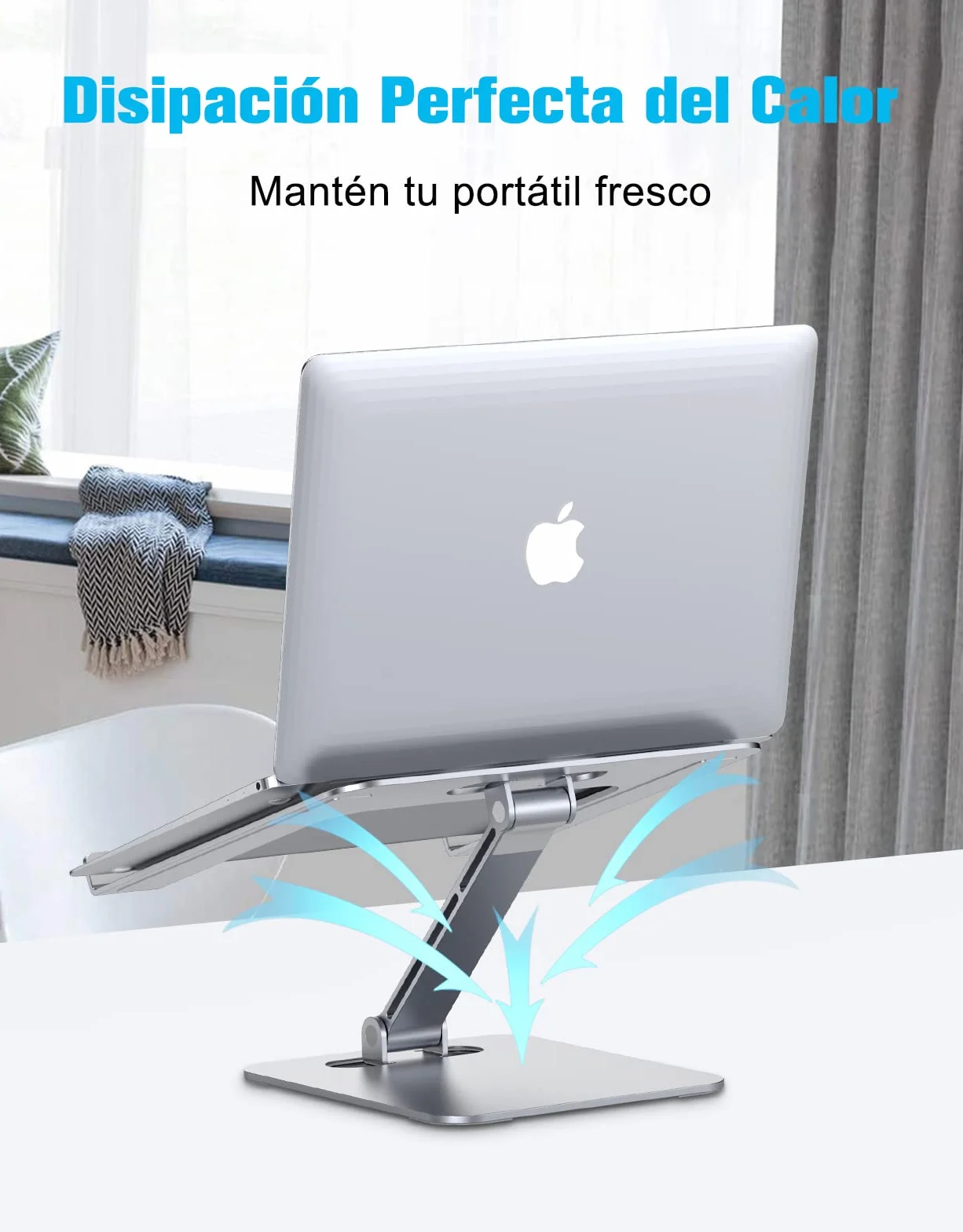 Babacom Soporte Portátil Plegable para Laptop con Altura Ajustable, Aleación de Aluminio Ventilado Compatible con MacBook PC 10-16"
