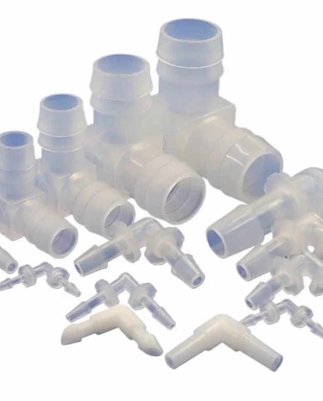 5 ~ 200 piezas de 4 ~ 20 mm de grado alimenticio PP codo pecera tubo junta jardín agua bomba aire manguera (20-20 codos, 200 piezas)