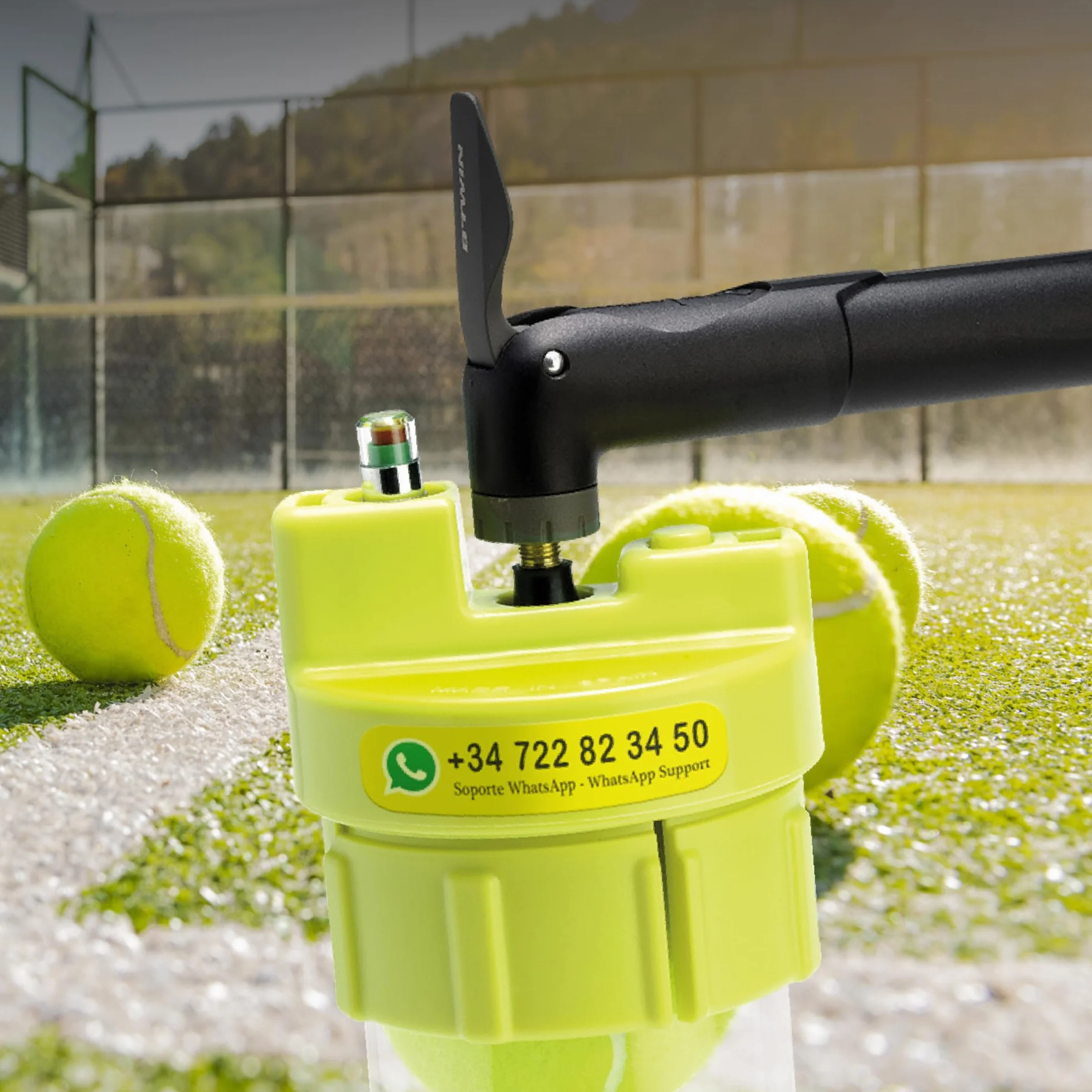 Ball Rescuer 30 PSI Presurizador de Pelotas de Pádel o Tenis Adaptable a Envases de Tres o Cuatro Bolas