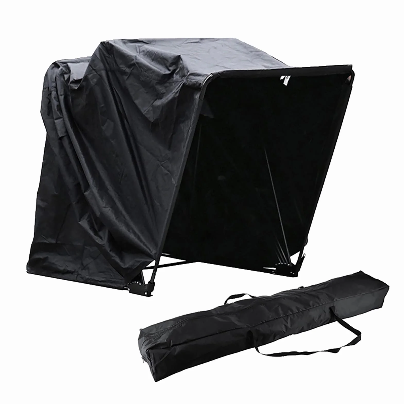 Garaje de moto resistente a los rayos UV e impermeable, 270 x 105 x 155 cm, tienda plegable para moto y scooter, garaje universal ventilado con marco de acero y bolsa de transporte