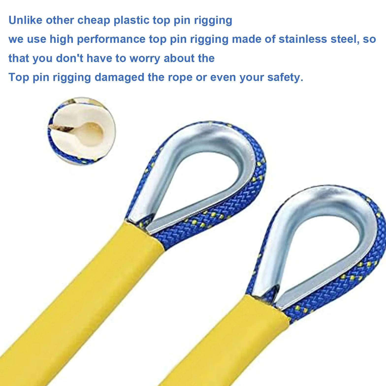 Cuerda de Escalada 10m 8mm Estática con 2 Mosquetones para Seguridad, Alpinismo y Camping