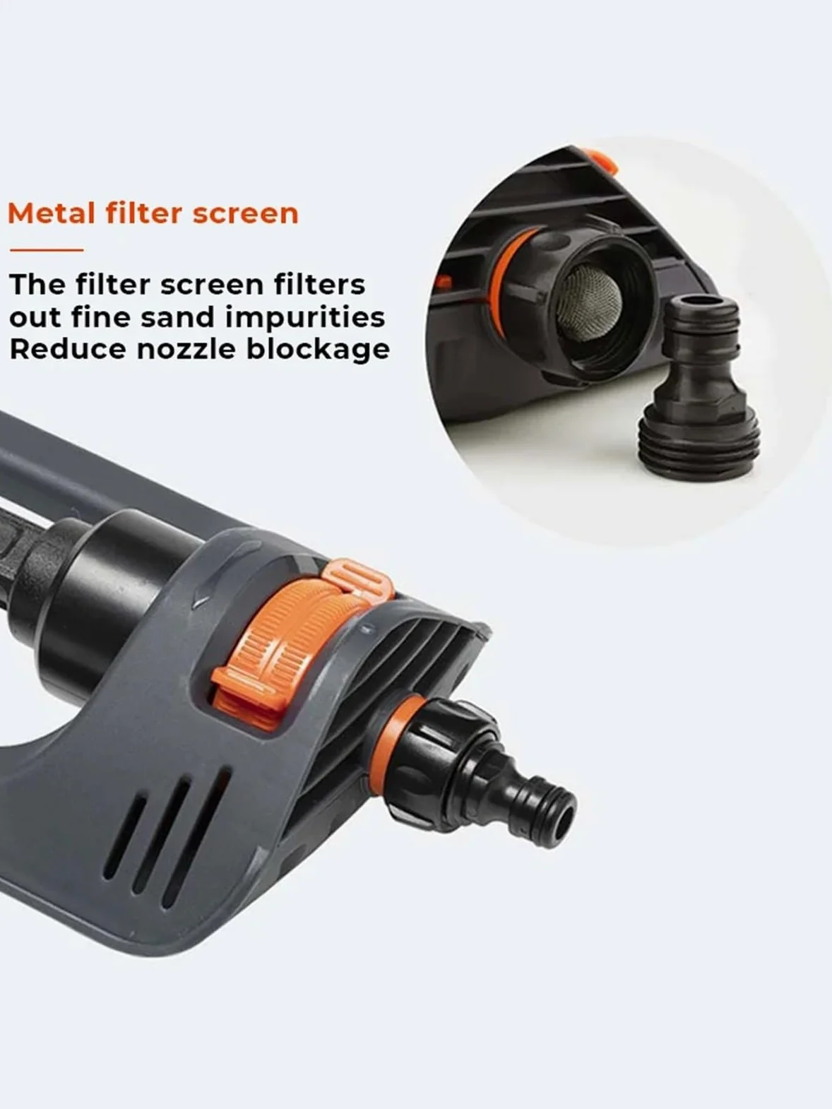 Aspersores de Riego Aspersor oscilante | Riego por oscilación automático 4 modos for jardines y jardines grandes