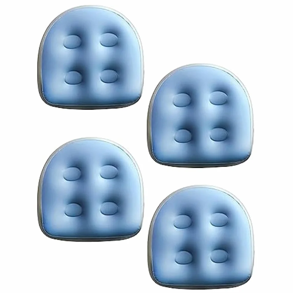 4 almohadillas inflables para spa y booster, asiento de bañera para piscina, cojín de espalda impermeable para Den, suave cojín de masaje para spa