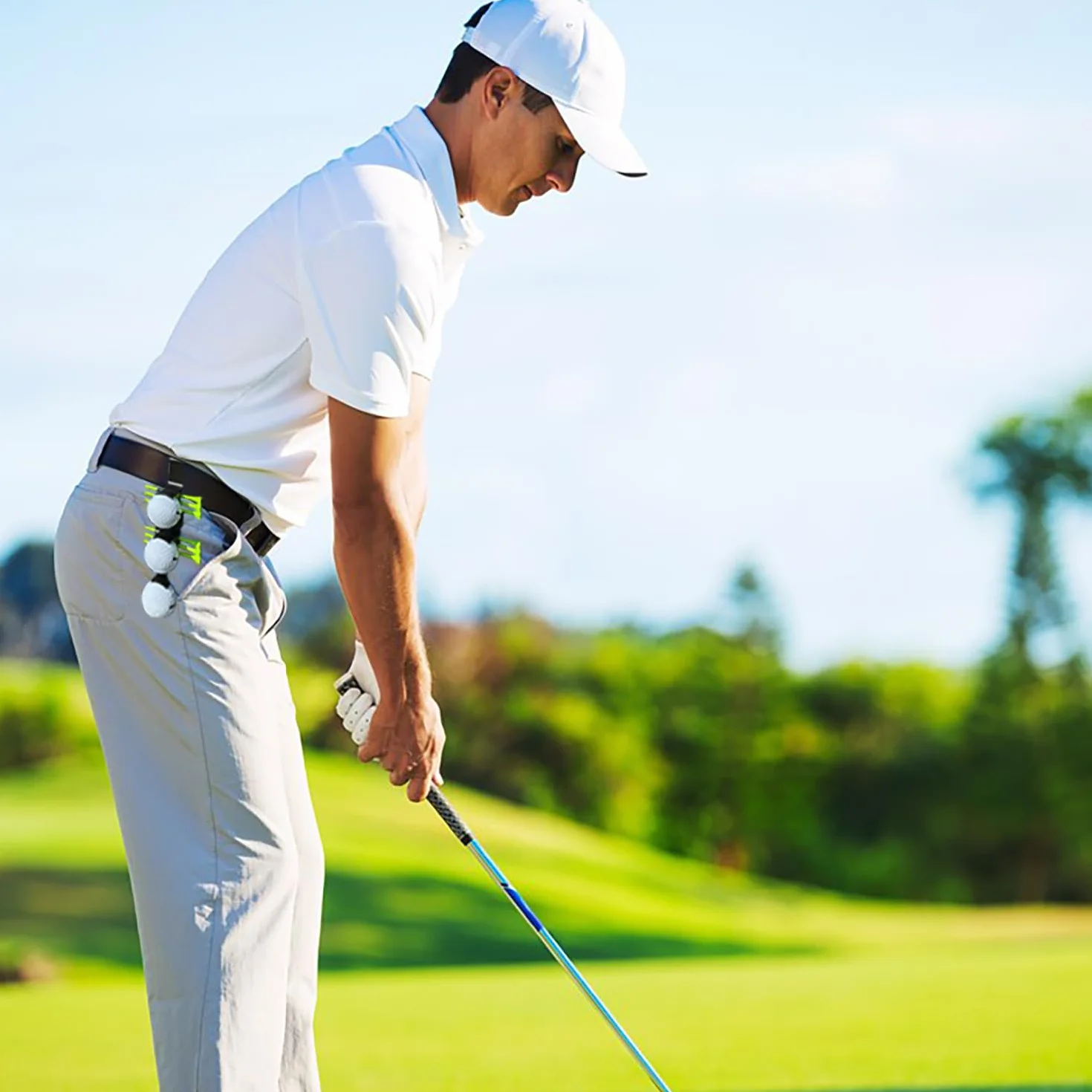 Soporte para Pelotas Golf con Gancho 1 Unidad Negro Cierre Rápido Accesorios