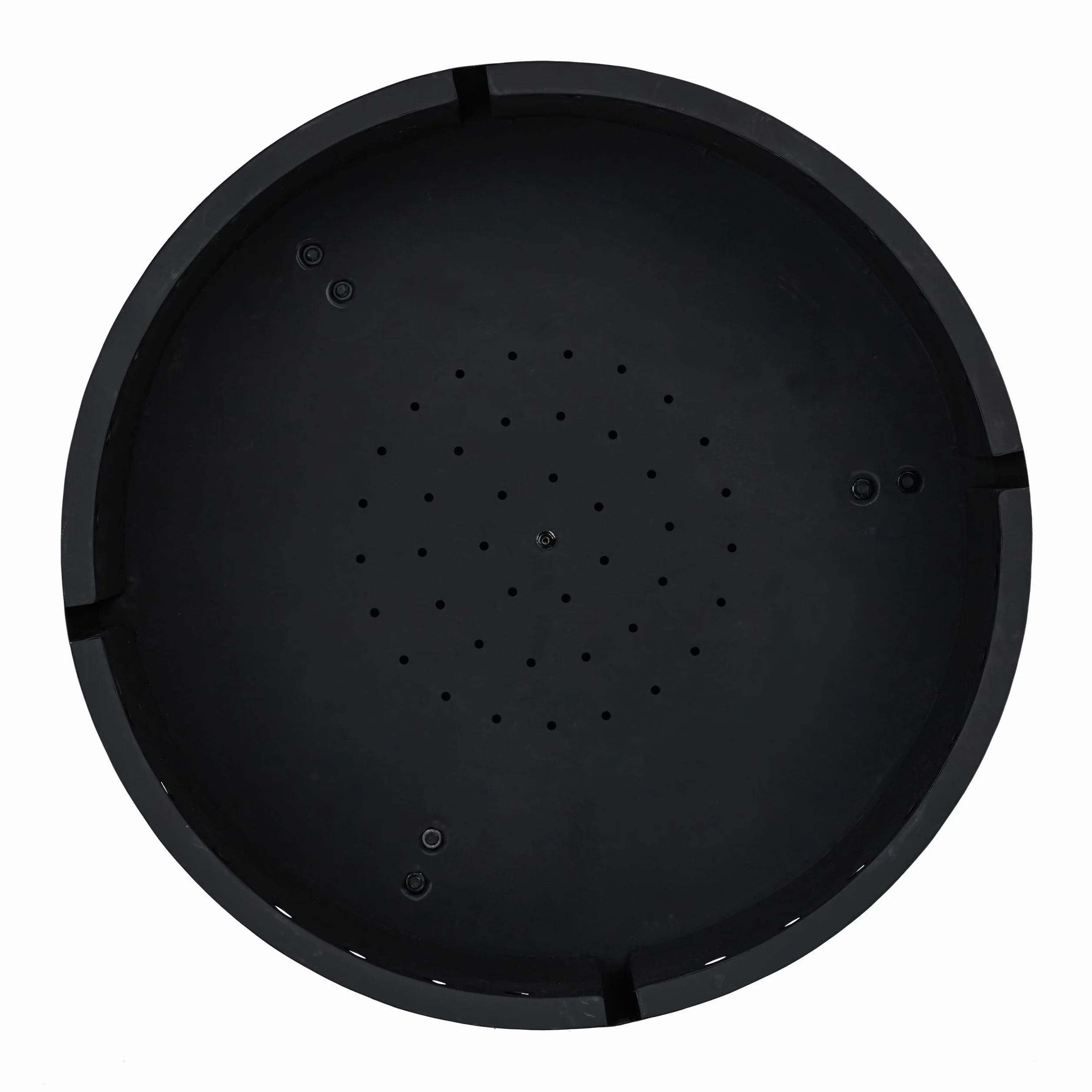 Relaxdays Brasero Exterior, Cuenco Fuego, Escudo Térmico, Borde Alto Protector, Atizador, Redondo, 40,5x58,5 cm, Negro