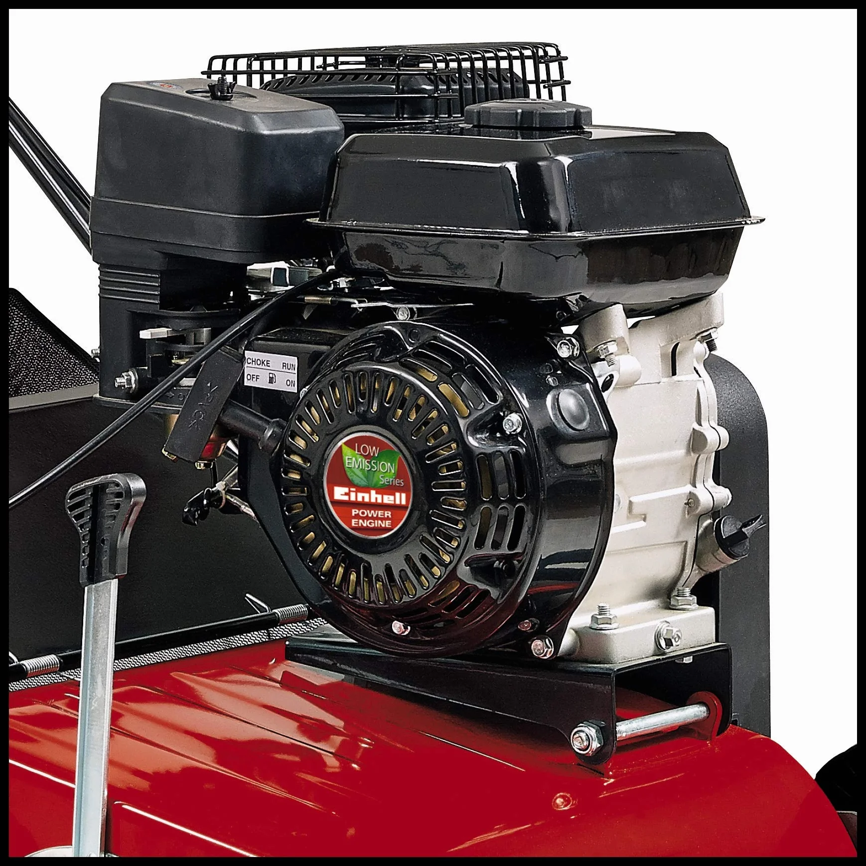 Einhell GC-SC 4240P - Escarificador de Gasolina para césped, 4,2 kw, Motor de 4 Tiempos, Unidad de Corte de rodamiento de Bolas con 18 Cuchillas de Acero, Ajuste de Profundidad de rastrillo de