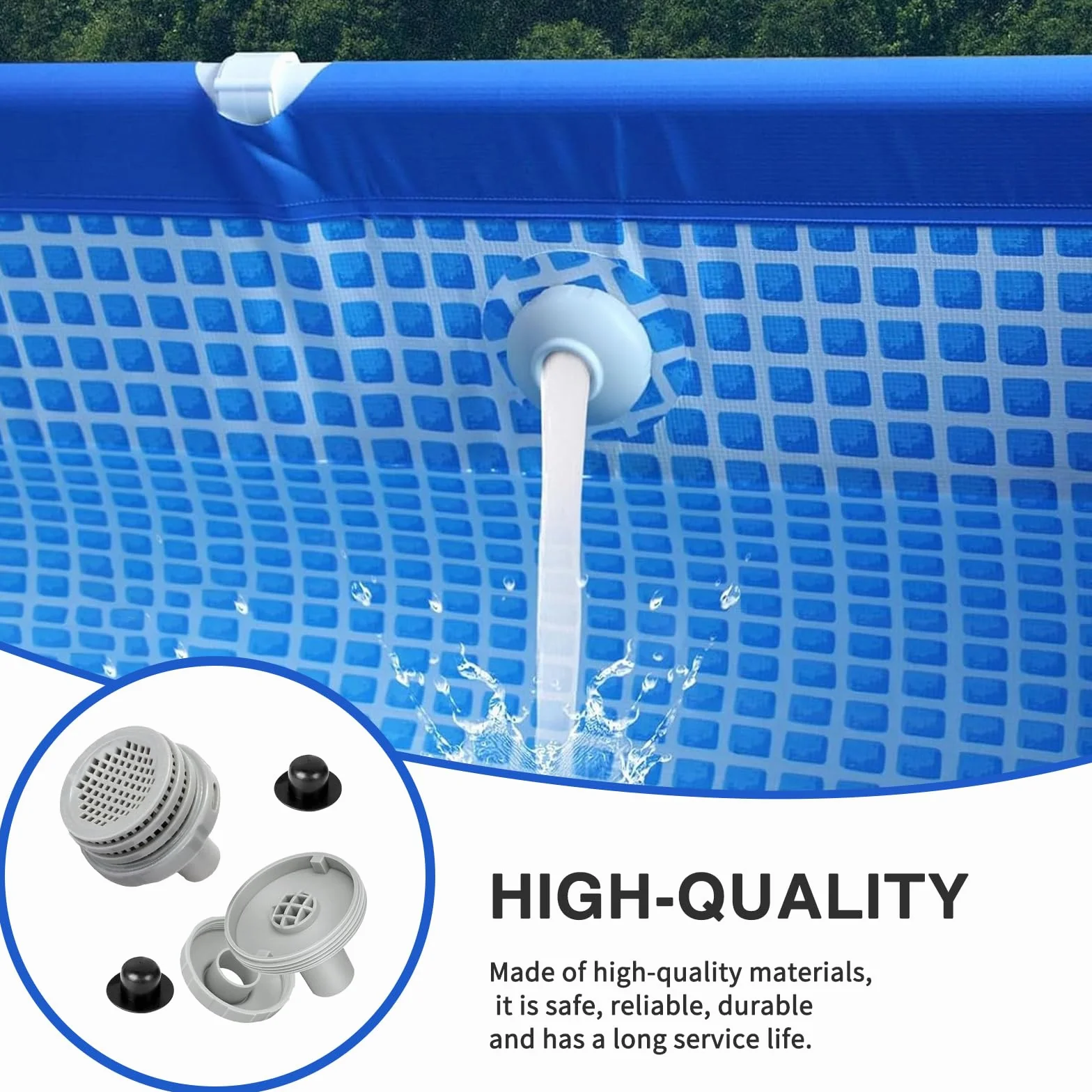 Conector de Filtro de Piscina,Conector de Chorro de Agua para Piscina 32mm,Accesorios de Piscina,Filtro de Salida de Piscina,Conector del Colador de la Piscina,para Piscina sobre