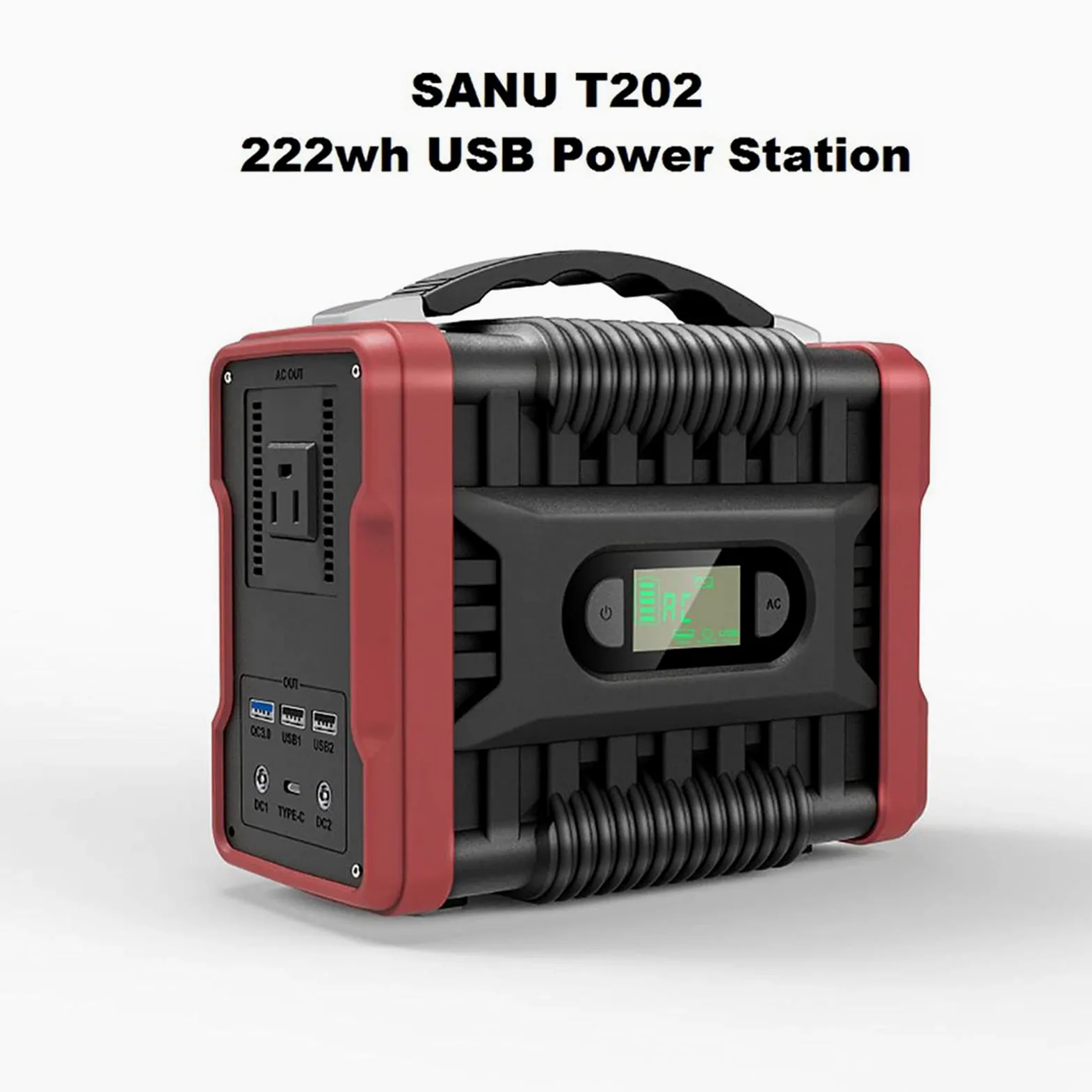 TIM-LI Estación De Energía Portátil De 200 W 60000 Mah/Batería De Litio De Respaldo CPAP con Puerto USB, Pantalla LED, para Acampar, Caravanas, Exteriores, Fuera De La Red