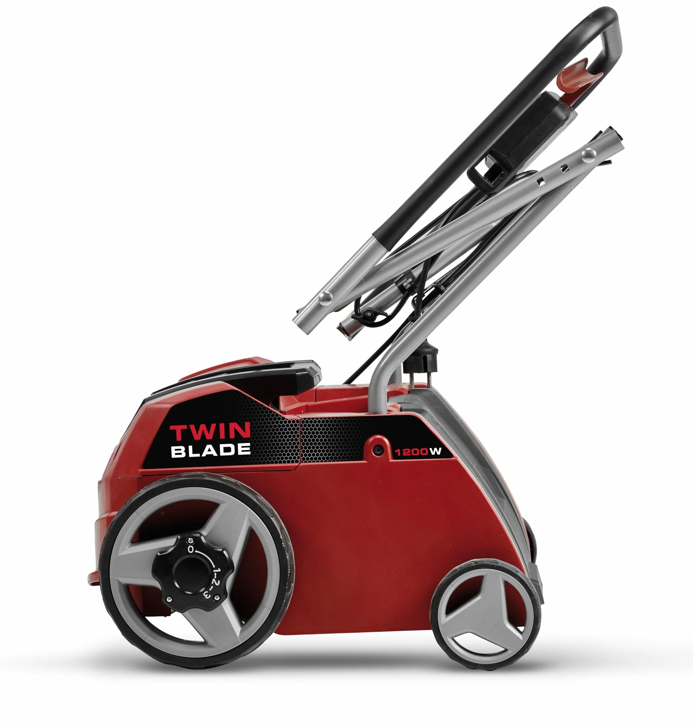 Einhell Escarificador-aireador eléctrico GC-SA 1231/1 (hasta 300m², 1200W, Potente Motor con Cierre en hileras, Bolsa colectora 28L de Volumen, Rodillo de Cuchillas + Rodillo de aireación)