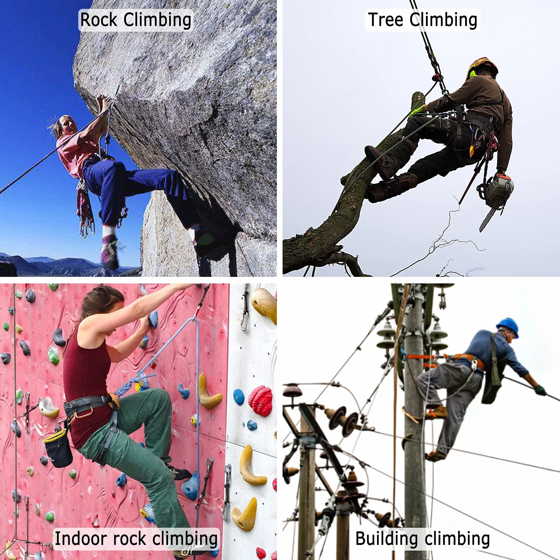 SOB Ascender de Escalada Foot Loop Ajustable Cuerda de Eslinga Reforzado para Montañismo Espeleología