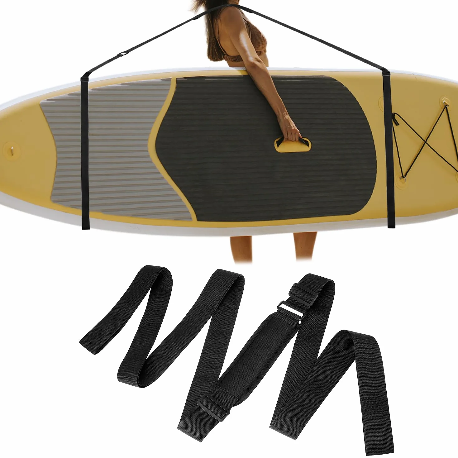 QWORK Correa Transporte Tabla Surf Ajustable Hombro para Sup Kayak Canoa