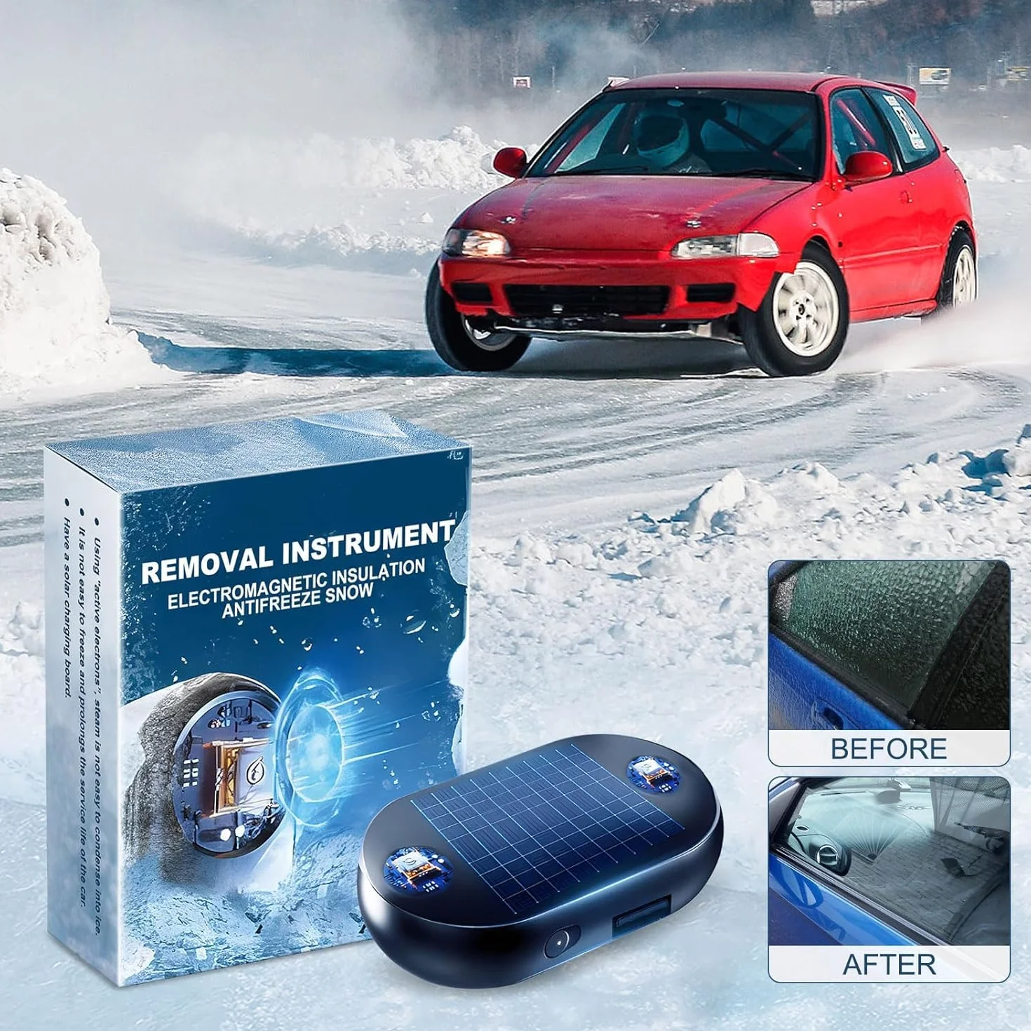 Electromagnetic Wave Anti Freezing and Snow Removal Device, Electromagnetic Car Snow Removal Device, Electromagnetic Car Deicer, Anti-Freeze Electromagnetic Car Snow Removal Device
