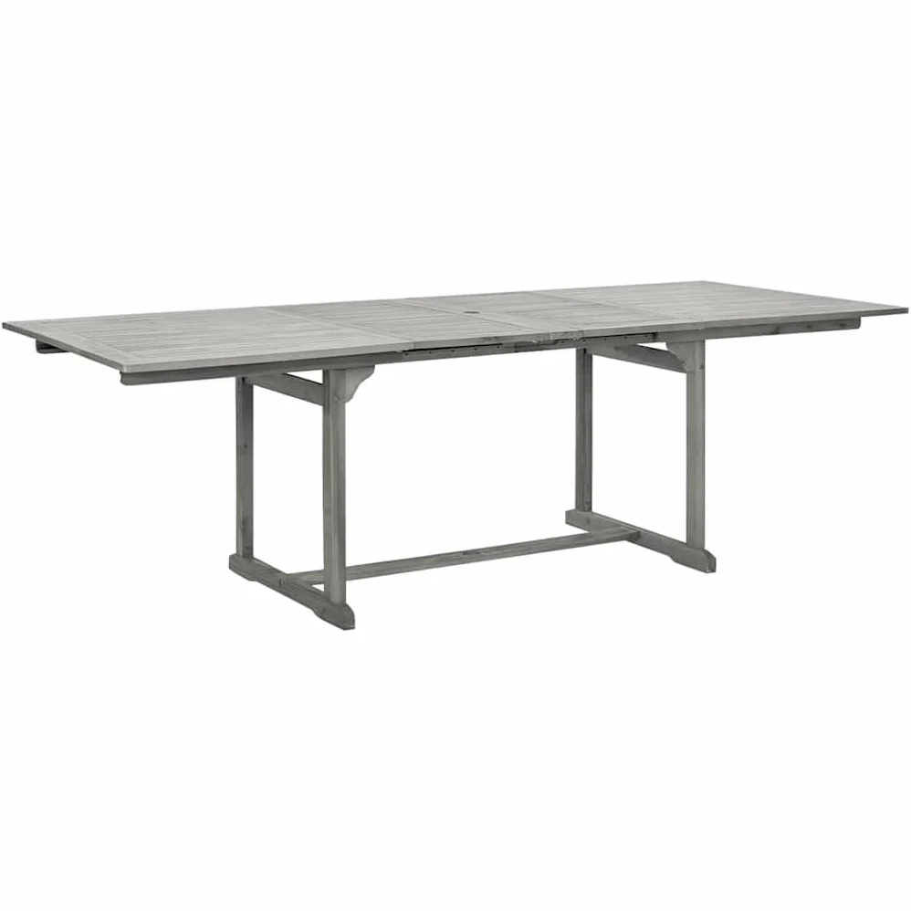 Juego De Comedor para Jardin 7 Piezas Madera Acacia Maciza | Mesa Extensible, Sillas Ajustables 5 Posiciones, Plegables, Max 110 Kg Por Asiento