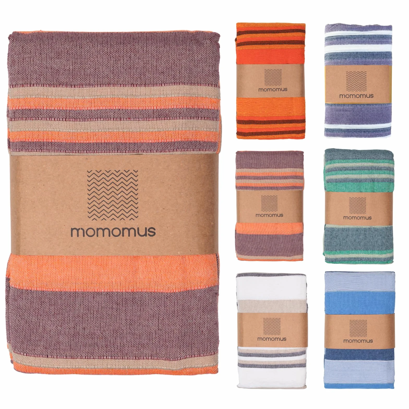 MOMOMUS Ligera Manta para Picnic - XXL, Antiarena y Compacta - Esterilla de Playa, Manta de Playa Grande o Alfombra de Camping - Salmón, 210x240 cm