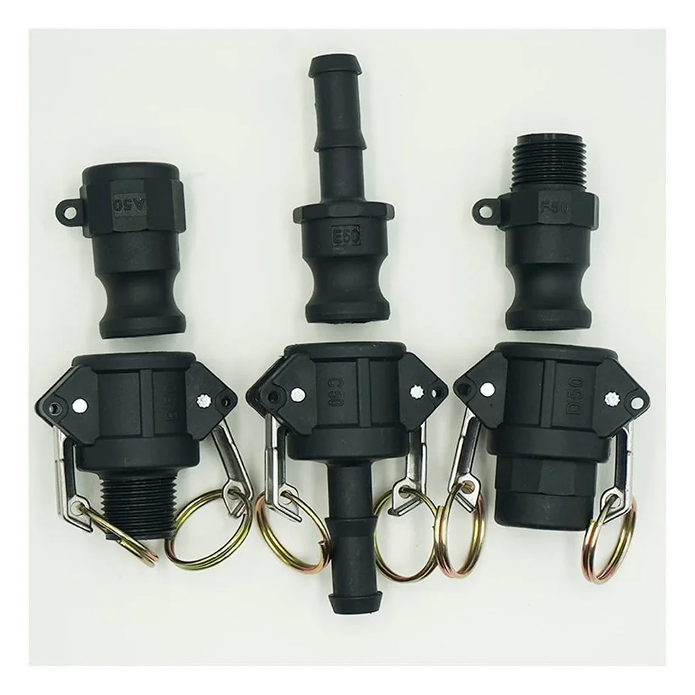 Accesorios de tuberia 5 Piezas DN15 para DN50 Acoplamientos de pluguglock de plástico 1/2 "a 1" Desconexión rápida PÁGINAS Accesorios de tubería del Adaptador El plastico