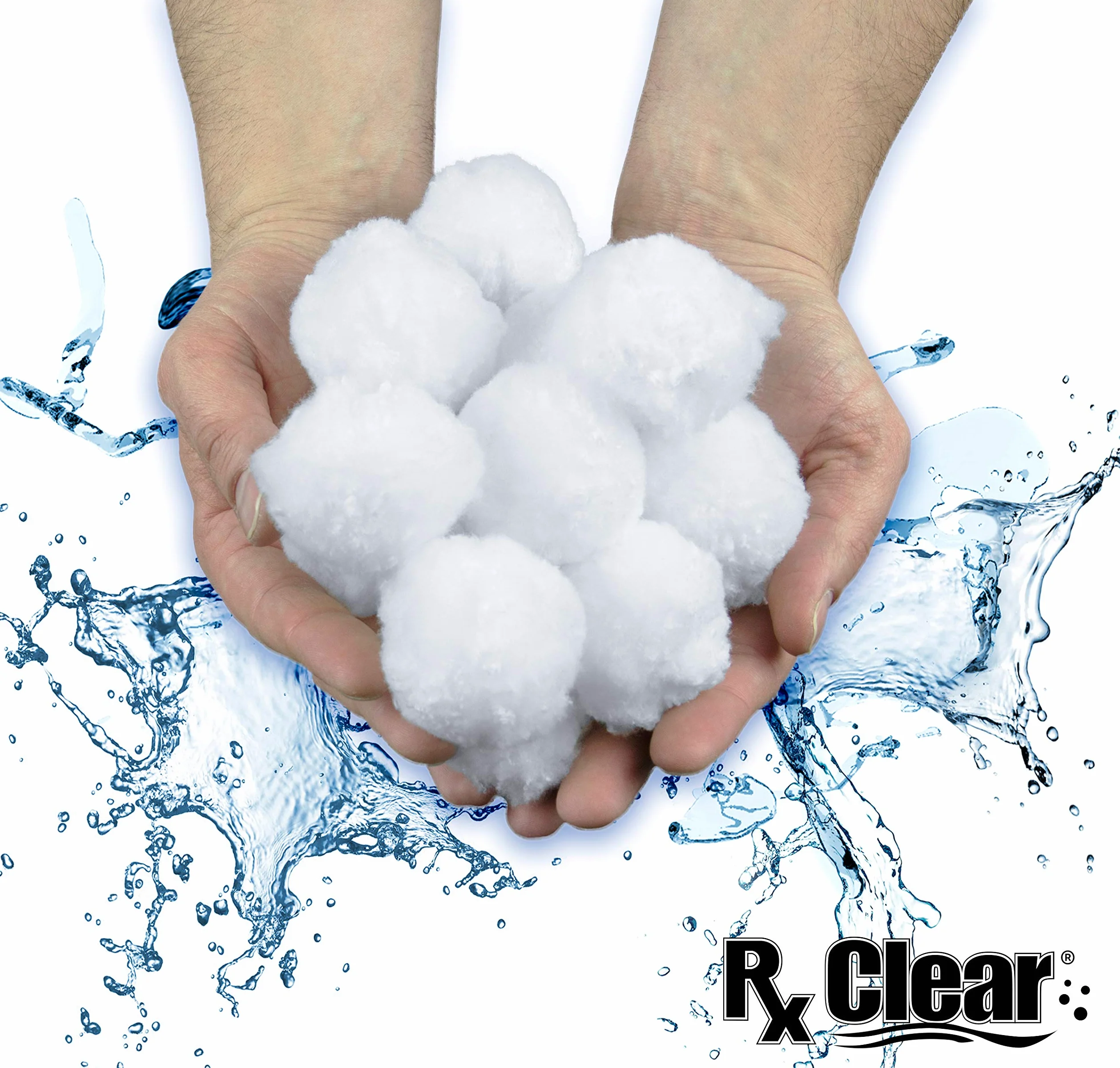 Rx Clear White Luster - Filtro ecológico para filtros de arena de piscina, alternativa a la arena y al vidrio filtrante, filtra partículas de 5 a 3 micras