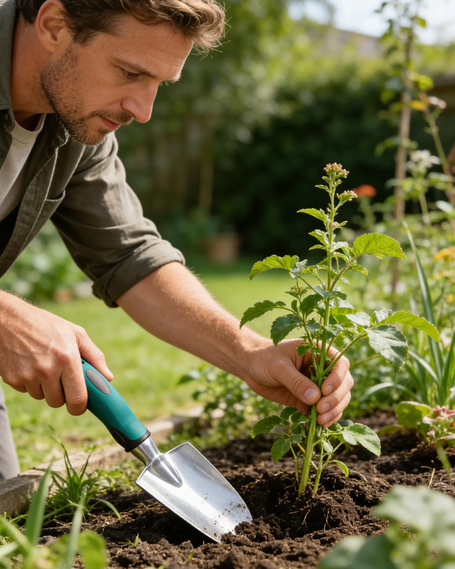 7 Piezas Juego de Herramientas de Jardinería con Mango Ergonómico – Kit de Herramientas de Jardín Anti-Rust con Bolsa de Almacenamiento – Regalo Ideal para Jardinería