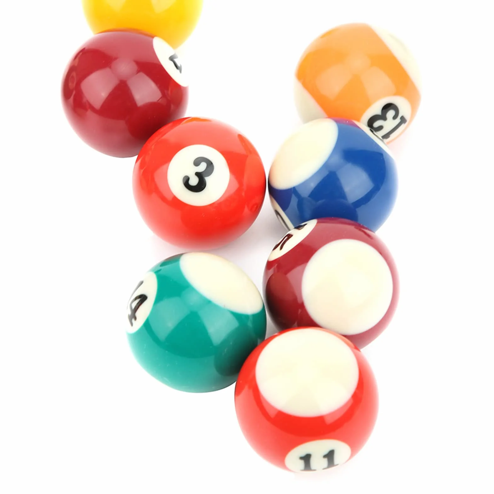 Juego de Bolas de Billar Americano Ecológicas 38 mm 16 Piezas de Resina para Mesa Infantil