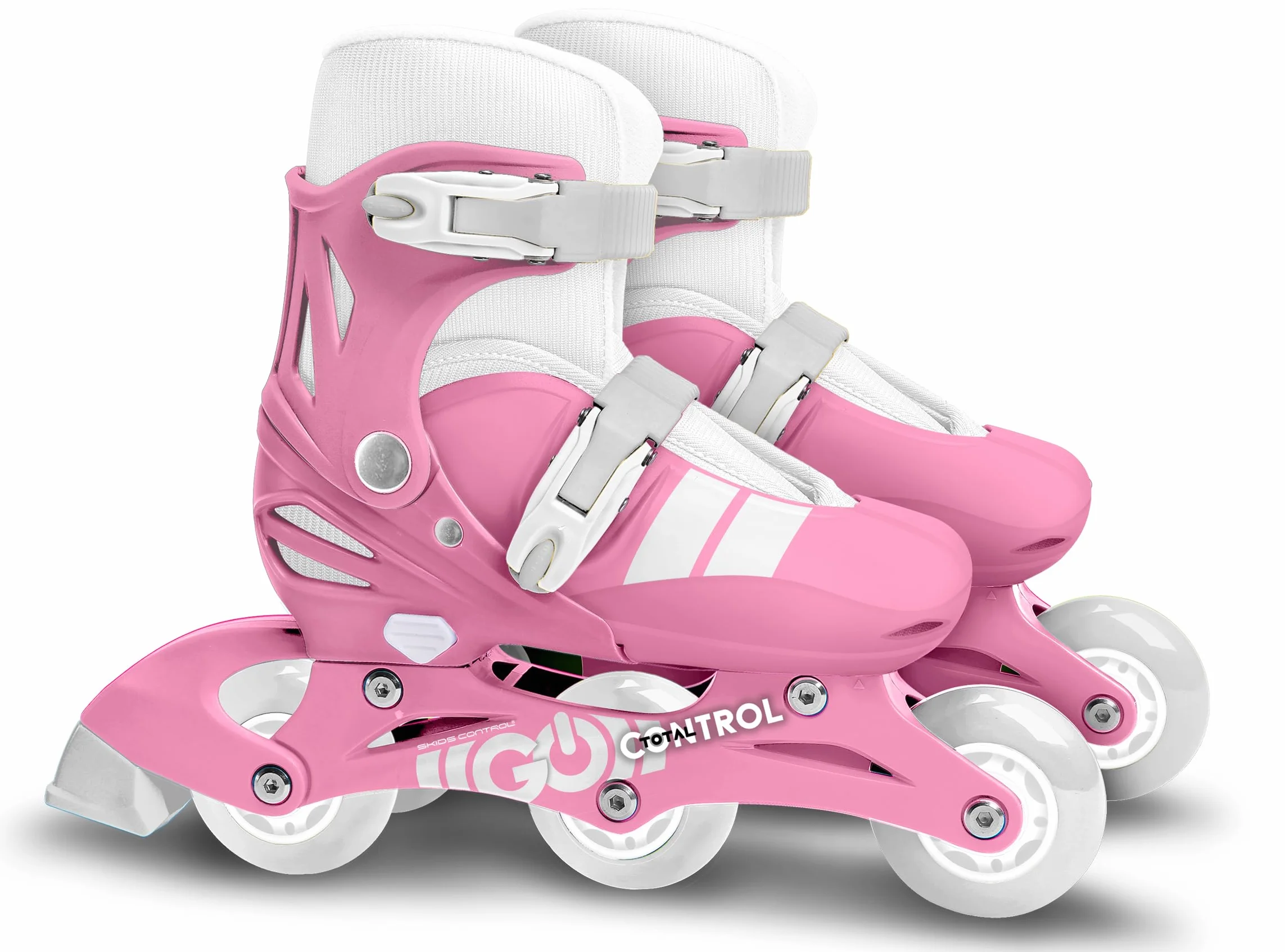 Stamp Adjustable Two in One 3 Wheels Skate SKIDS Size 27-30 Rosa SK187301