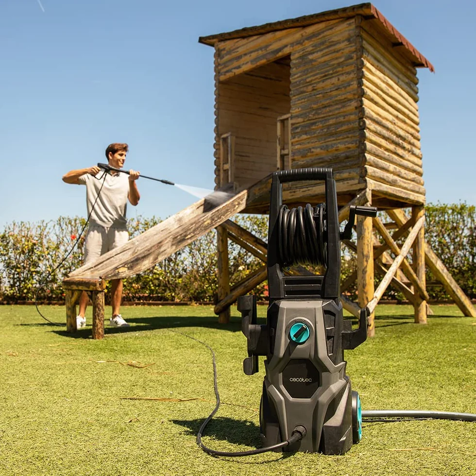 Cecotec Hidrolimpiadora de Alta Presión HydroBoost 2000 Car&Garden Pro. 2000W, Hogar, Jardín o Coche, Caudal de 450 l/h, 150 Bares de Presión, Bomba de Aluminio, Radio de Acción 14m