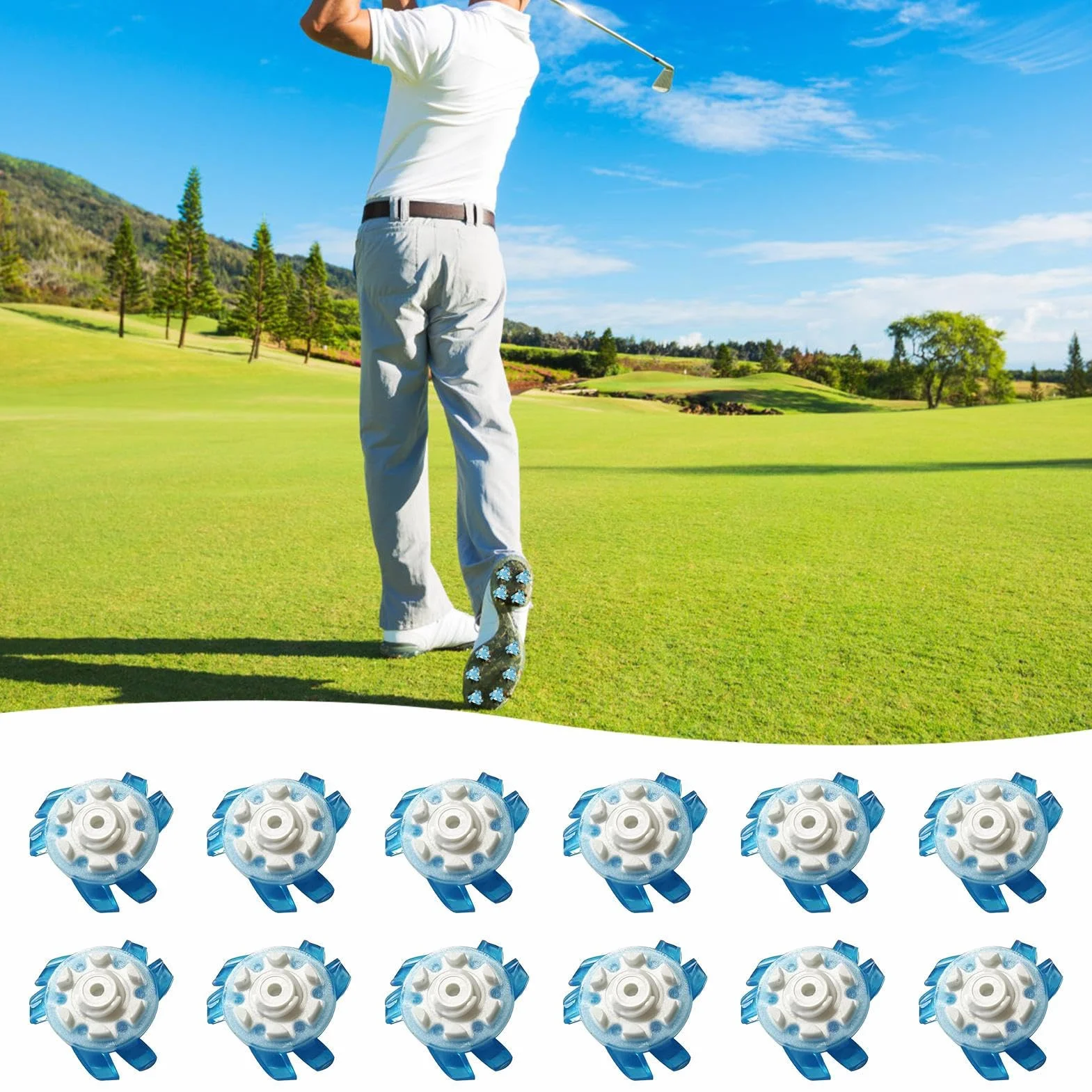 Tacos antideslizantes para zapatos de golf 12 piezas Punta para zapatos de golf
